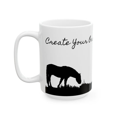 Western Horse Ceramic Mug - (11oz, 15oz)