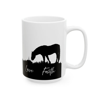 Western Horse Ceramic Mug - (11oz, 15oz)