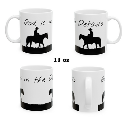 GOD is in the Details Ceramic Mug, (11oz, 15oz)