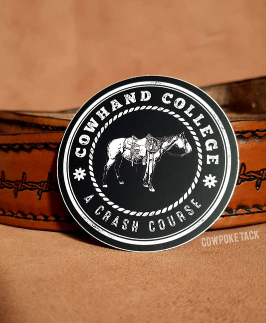 " Cowhand College - A Crash Course " sticker